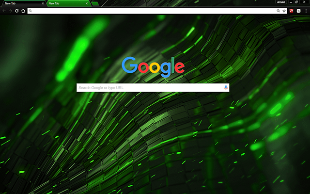 Alien Green Chrome Theme